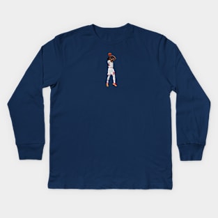 Demar DeRozan Vector Shot Kids Long Sleeve T-Shirt